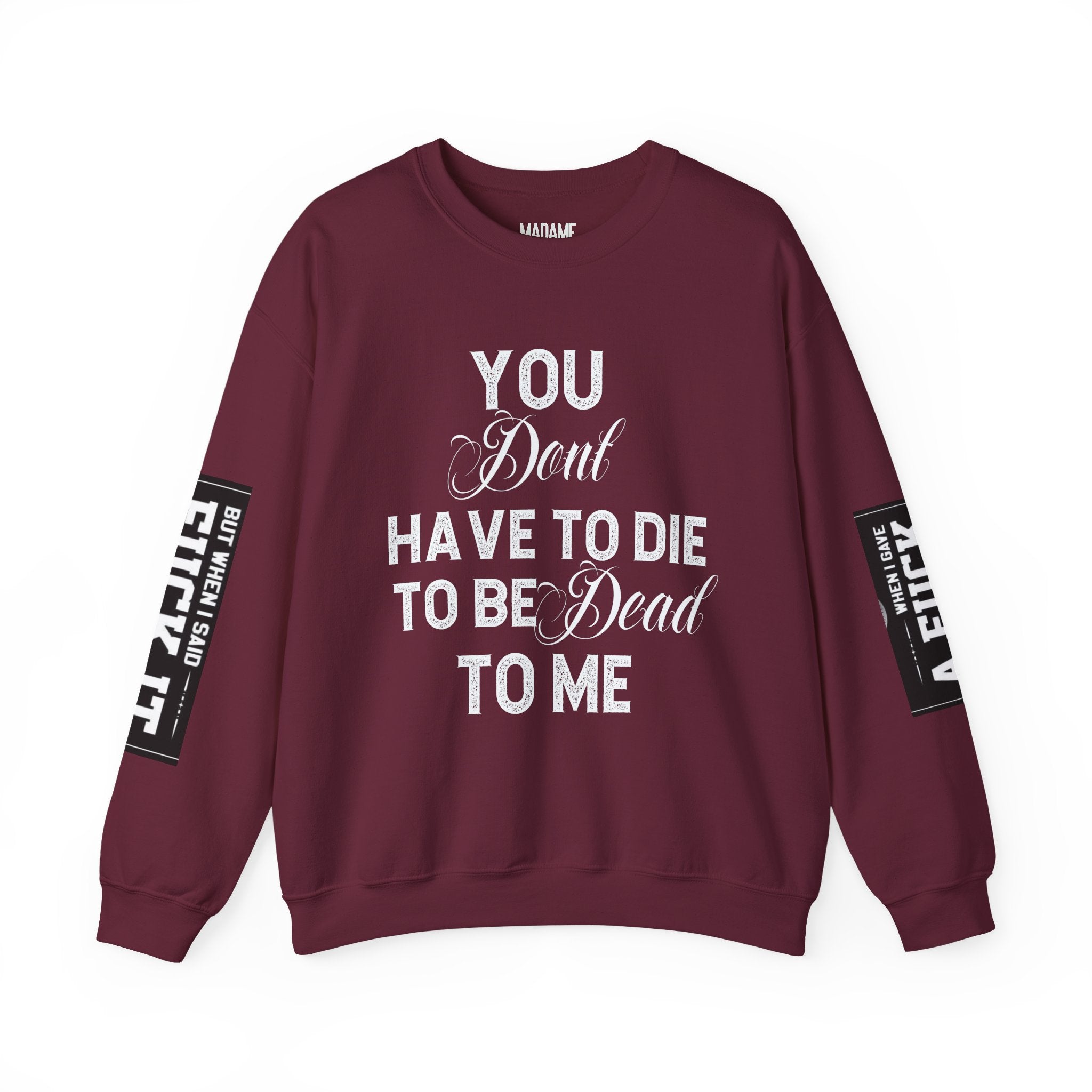 Gothic Sweatshirt, Dark Funny Quote Jumper, Sarcastic Unisex Pullover, Edgy Graphic Sweater, Alternative Streetwear Top, Grunge Clothing,