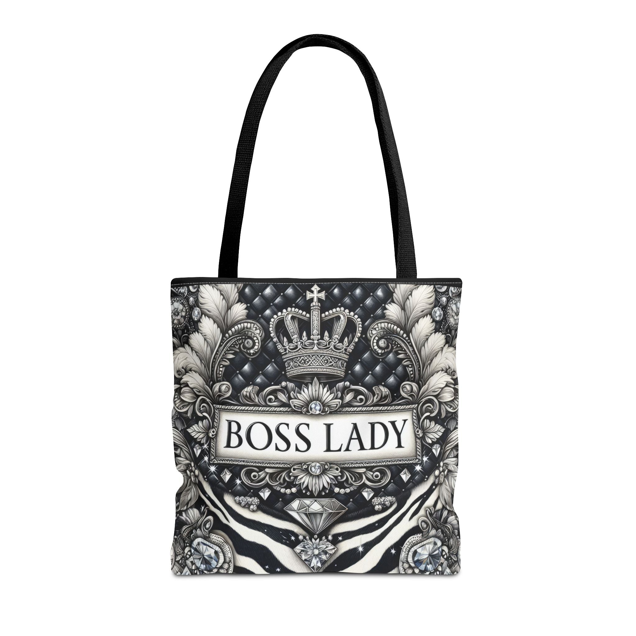 Boss Lady Inspirational Tote Bag, Motivational Gift for Women, Reusable Shopping Bag, Travel Accessory, Gym Bag, Self-Care Reminder