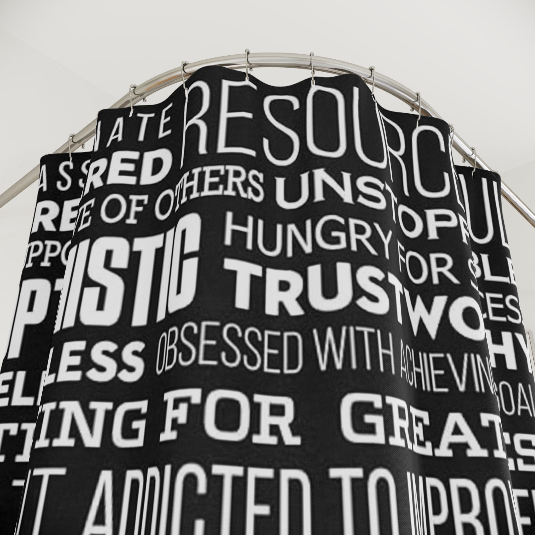 Shower Curtains - Motivational Words Encouraging Design
