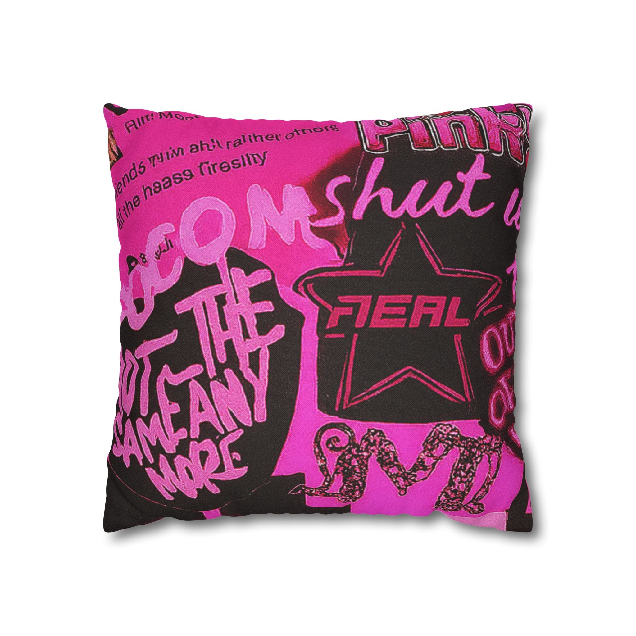 I Am That Girl in Pink Bold Graphic Pillowcase, Funky Home Decor, Statement Cushion,, Unique Bedroom Accessories