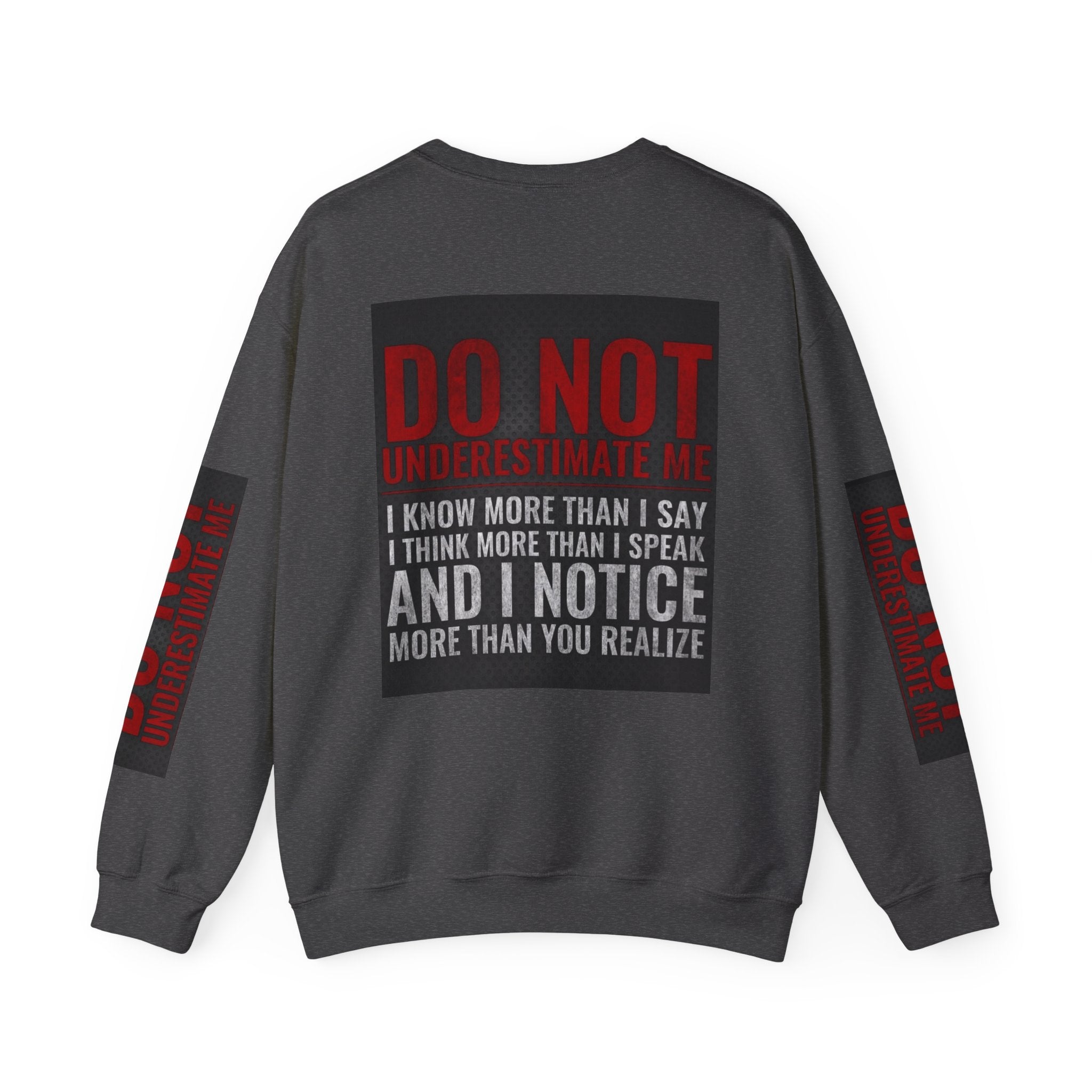 Do Not Understimate Me  Dark Funny Quote Jumper, Sarcastic Unisex Pullover, Edgy Graphic Sweater, Alternative Streetwear Top Grunge Clothin