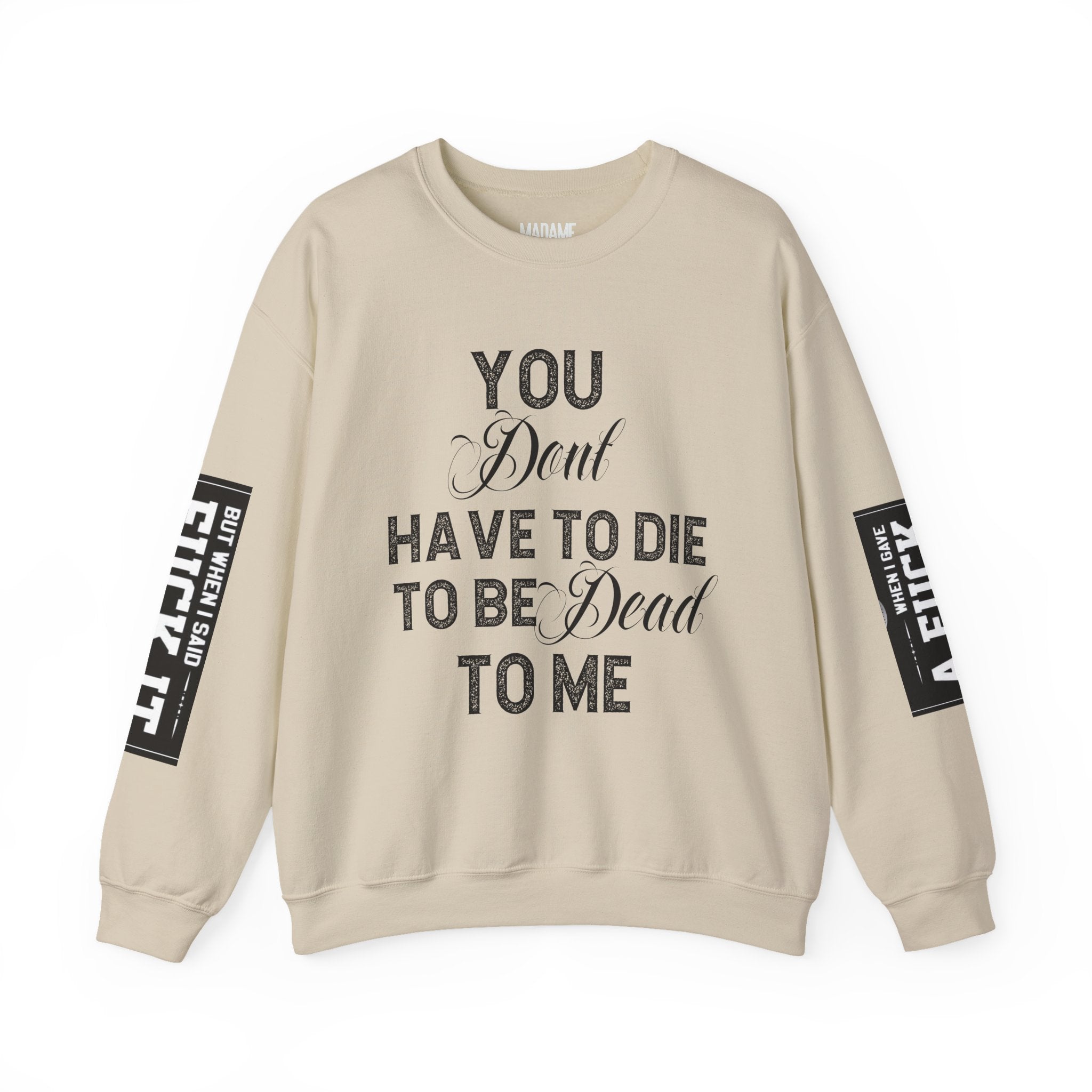 Gothic Sweatshirt, Dark Funny Quote Jumper, Sarcastic Unisex Pullover, Edgy Graphic Sweater, Alternative Streetwear Top, Grunge Clothing,