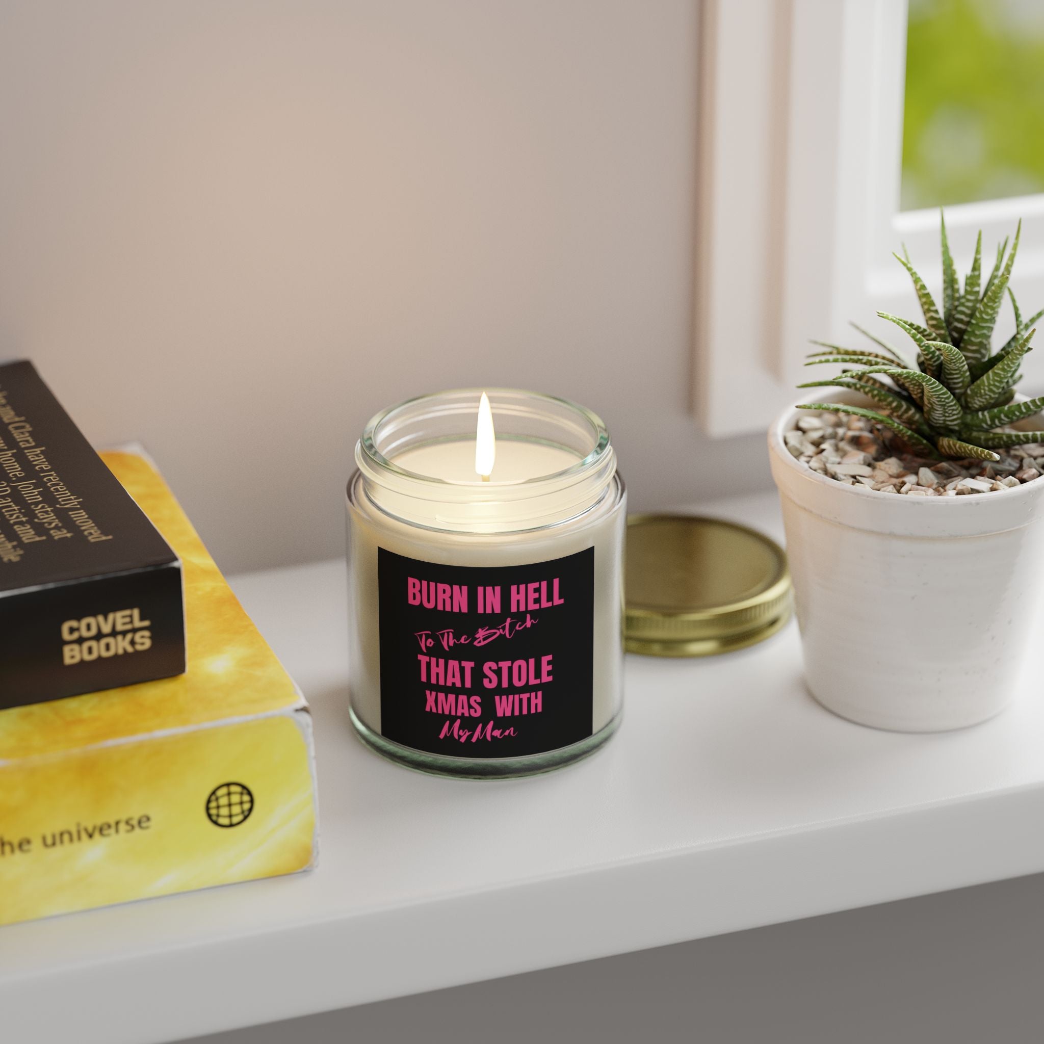 Revenge Scented Candles, Burn in Hell to the Bitch That stole My Man featuring, Natural Wax, Funny Candle, Revenge