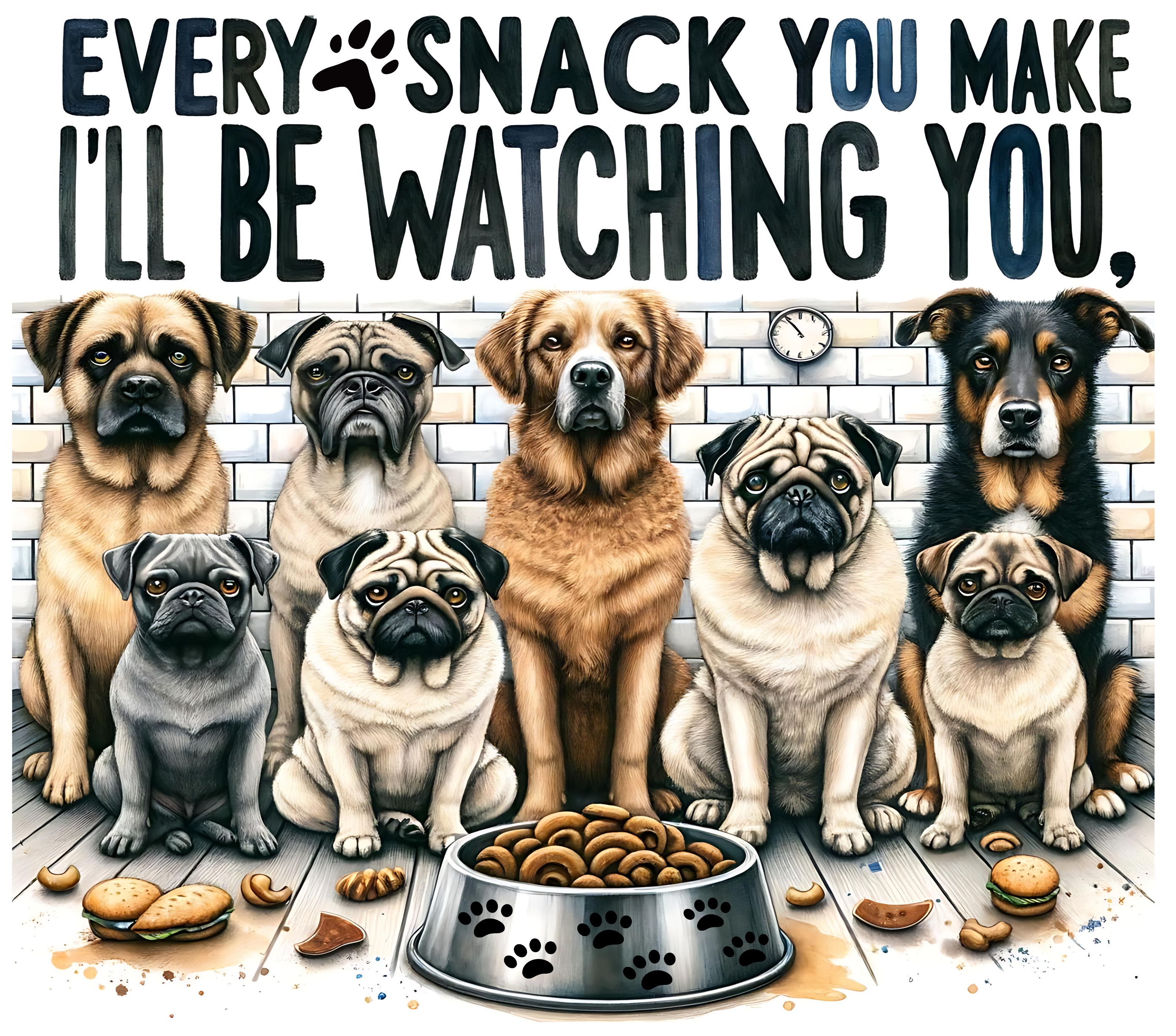 Funny Every Snack You Make Dog Shower Curtain