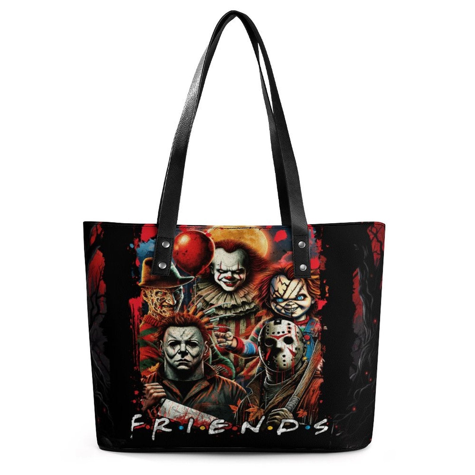 Horror Movie FRIENDS Handbag, Gothic Halloween Slasher Villains Purse, Spooky Shoulder Bag, GOTH Gift