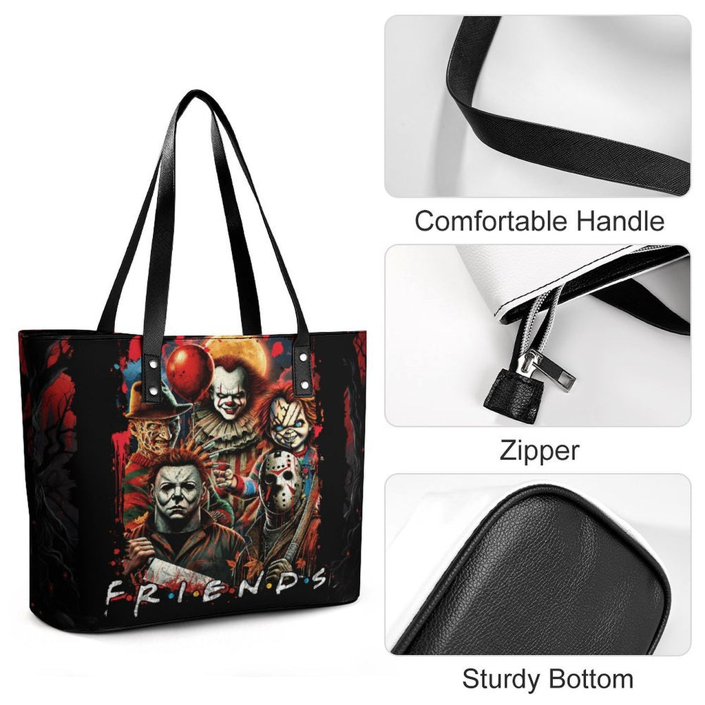Horror Movie FRIENDS Handbag, Gothic Halloween Slasher Villains Purse, Spooky Shoulder Bag, GOTH Gift