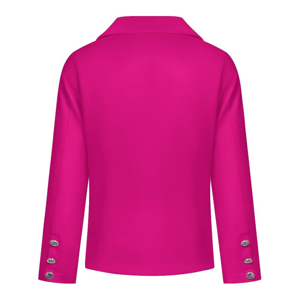 Retro Strawberry Shortcake Pink Blazer – Vintage Cartoon Chic Statement Jacket Small - 7XL