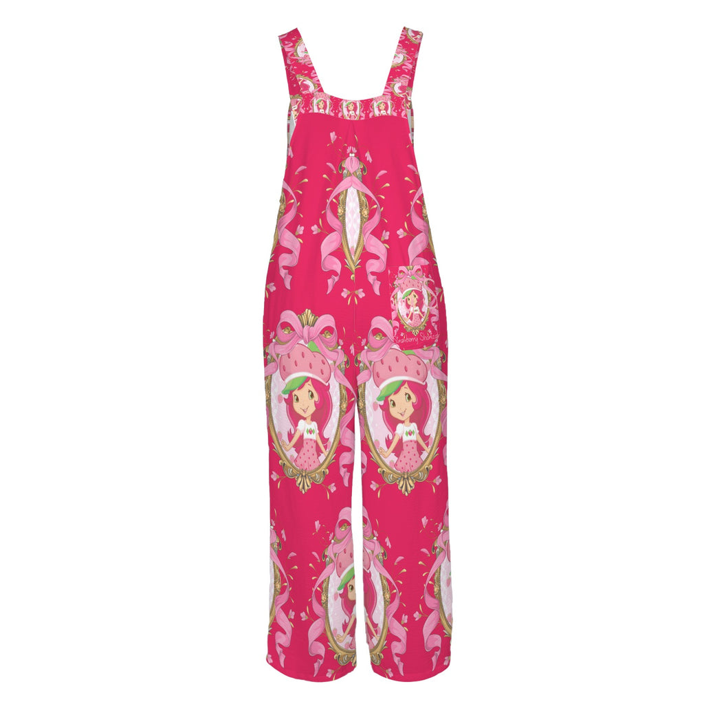 Plus and Regular Size Retro Strawberry Girl Overalls Jumpsuit small - 5XL