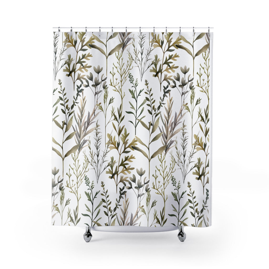 Natural Wild Leaves Shower Curtains