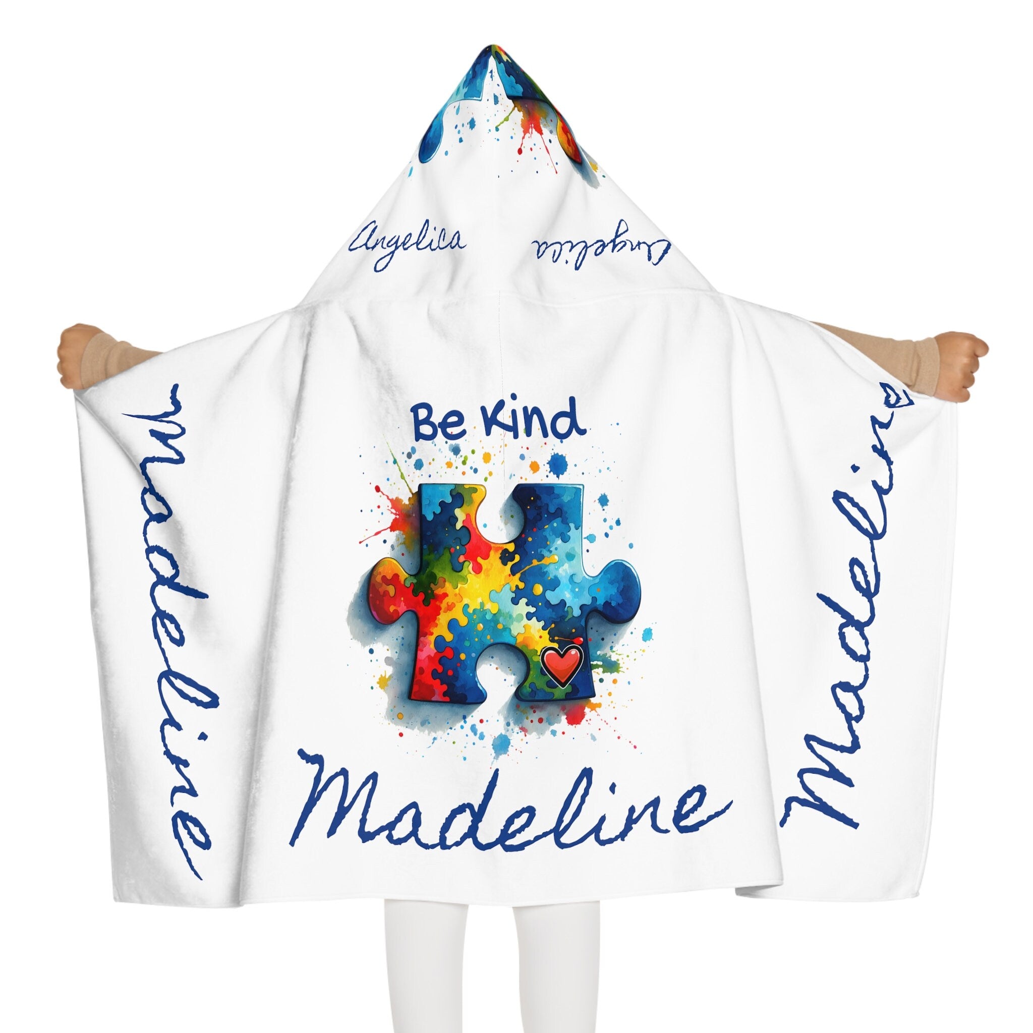 Personalized Autism Child's Hooded Towel