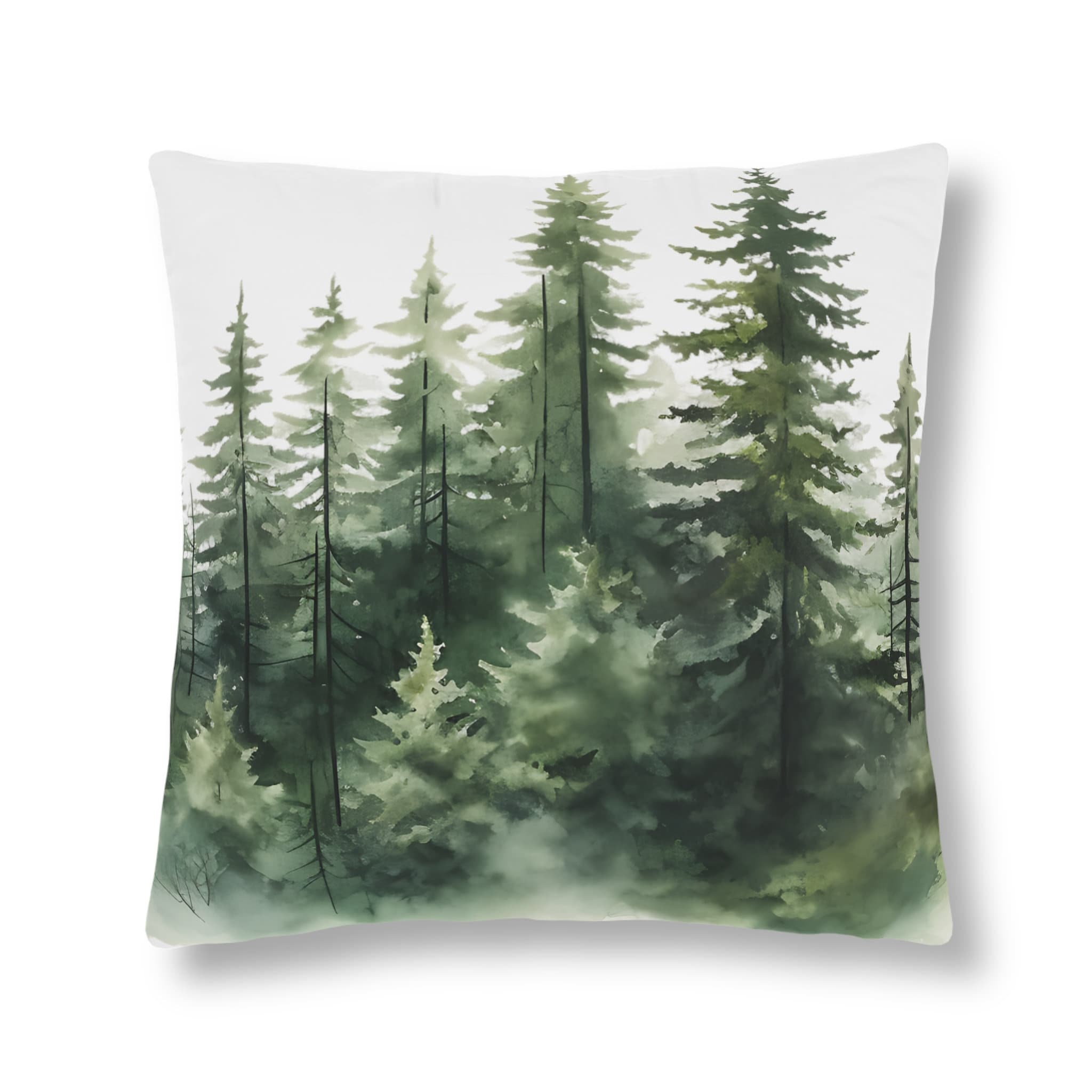 Pine Trees in Watercolor Waterproof Pillow