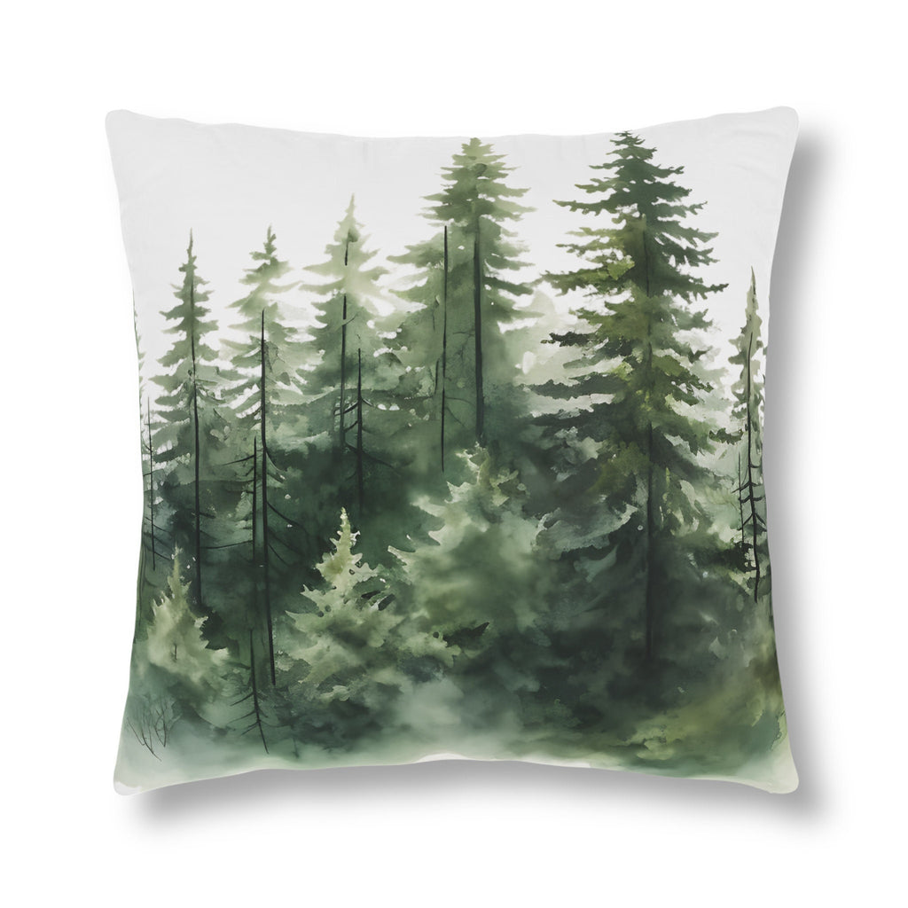 Pine Trees in Watercolor Waterproof Pillow