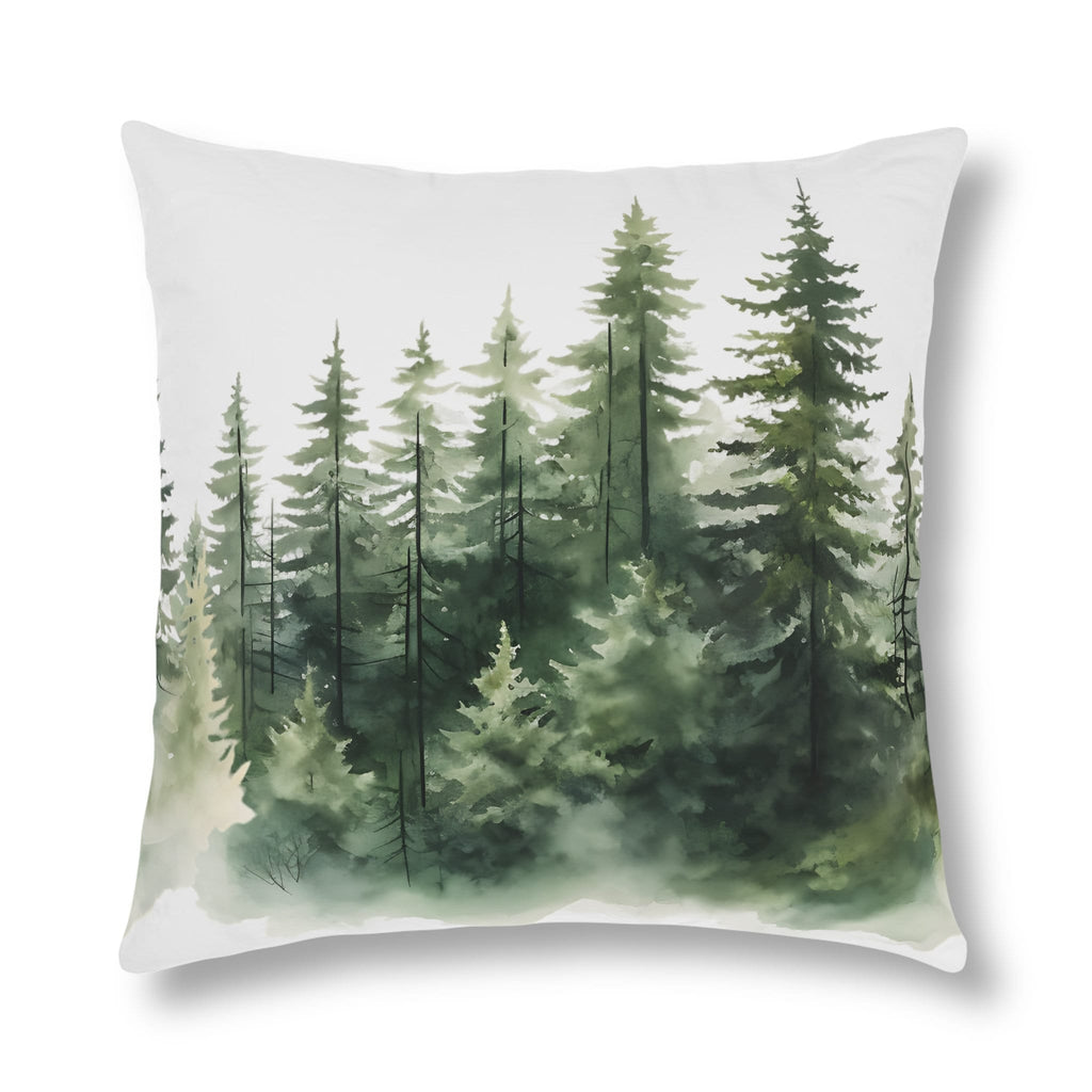 Pine Trees in Watercolor Waterproof Pillow