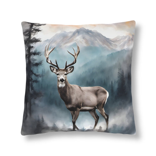 Buck in Blue Mountain Mist Waterproof Pillow