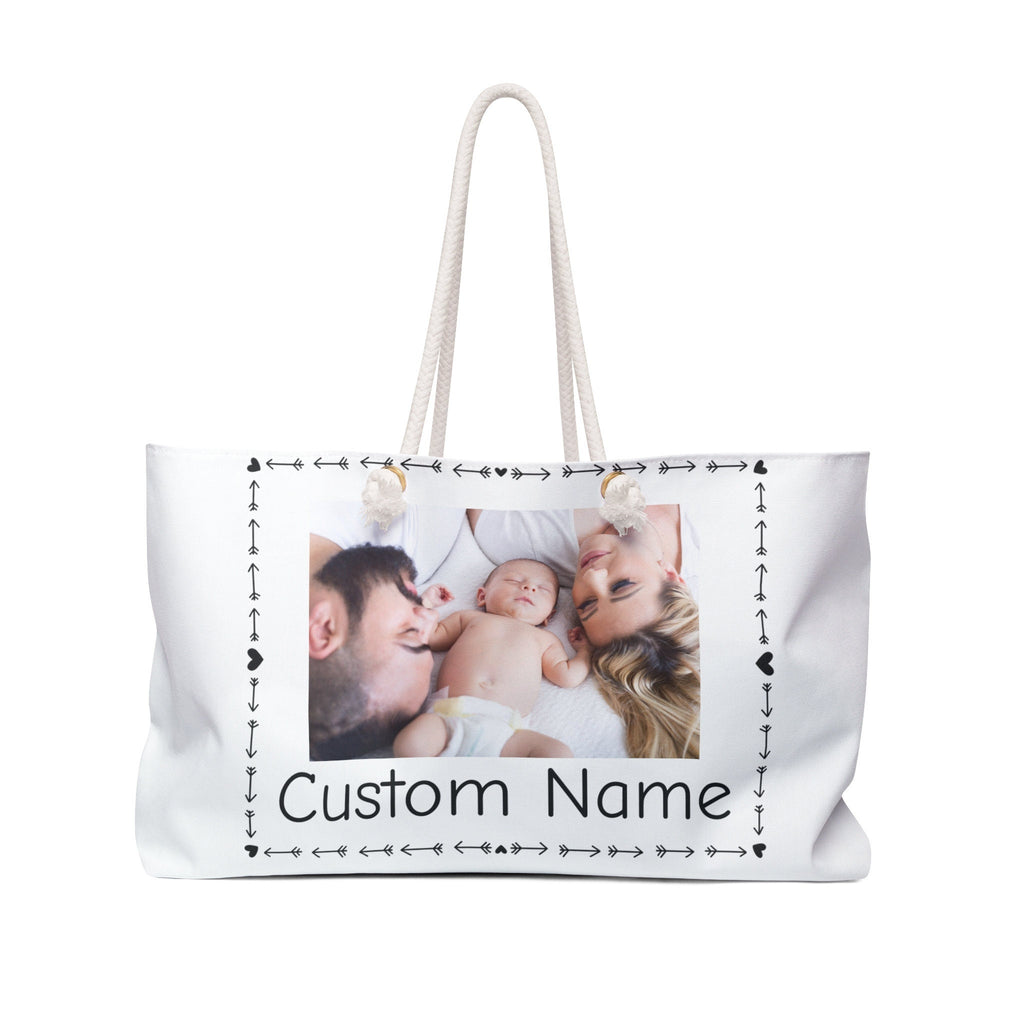 Family Photo Custom Name Travel Bag