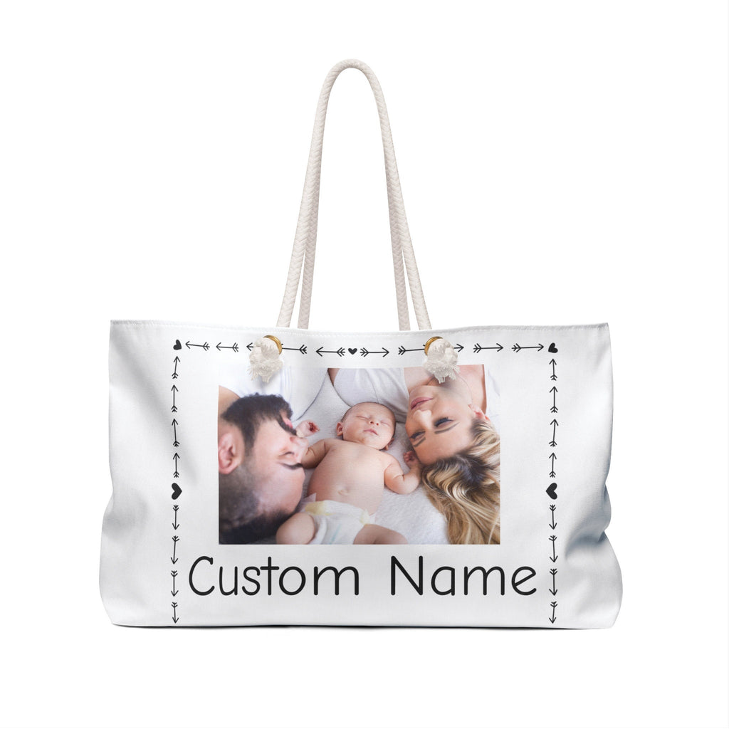 Family Photo Custom Name Travel Bag
