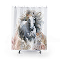 Bohemian Flowers and Horse Shower Curtain