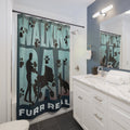 The Walking Dad  Shower Curtain Gradient Blue