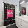 Join Now Where Water Meets Soap Shower Curtain Black/Pink