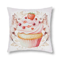 Cupcake Horses Watercolor Waterproof Pillow