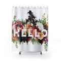 Hello Cowgirl Greeting Flowers Shower Curtain