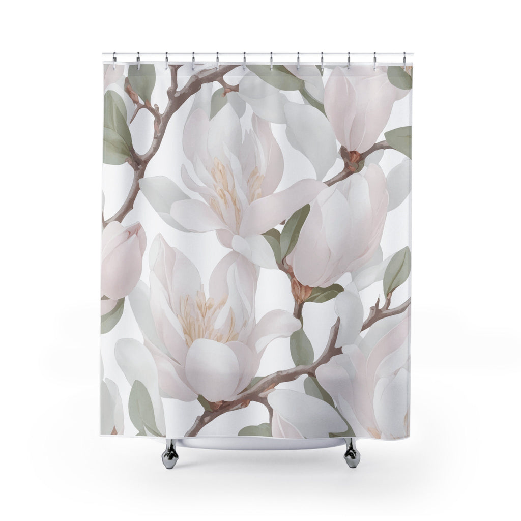 Romantic Shabby Pale Flowers Shower Curtain