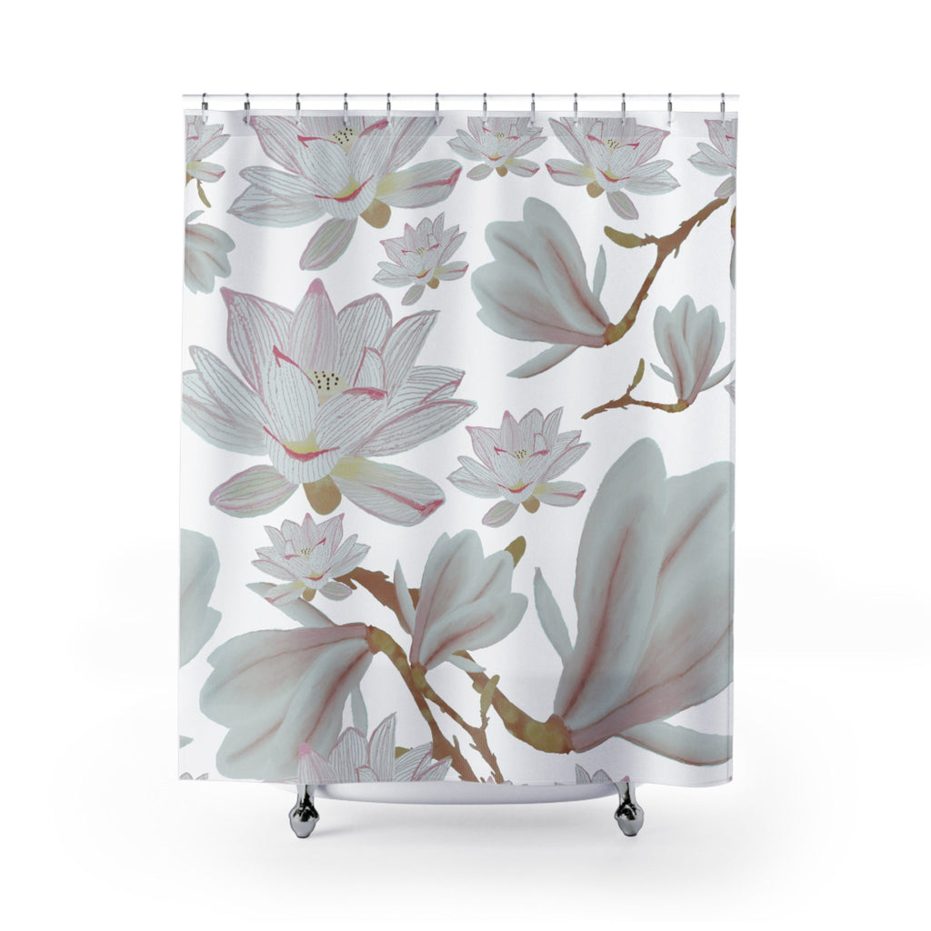 Lotus Serene Shabby Pastel Shower Curtain