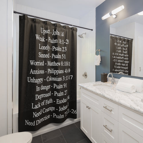 Directional Bible Verses  Shower Curtain