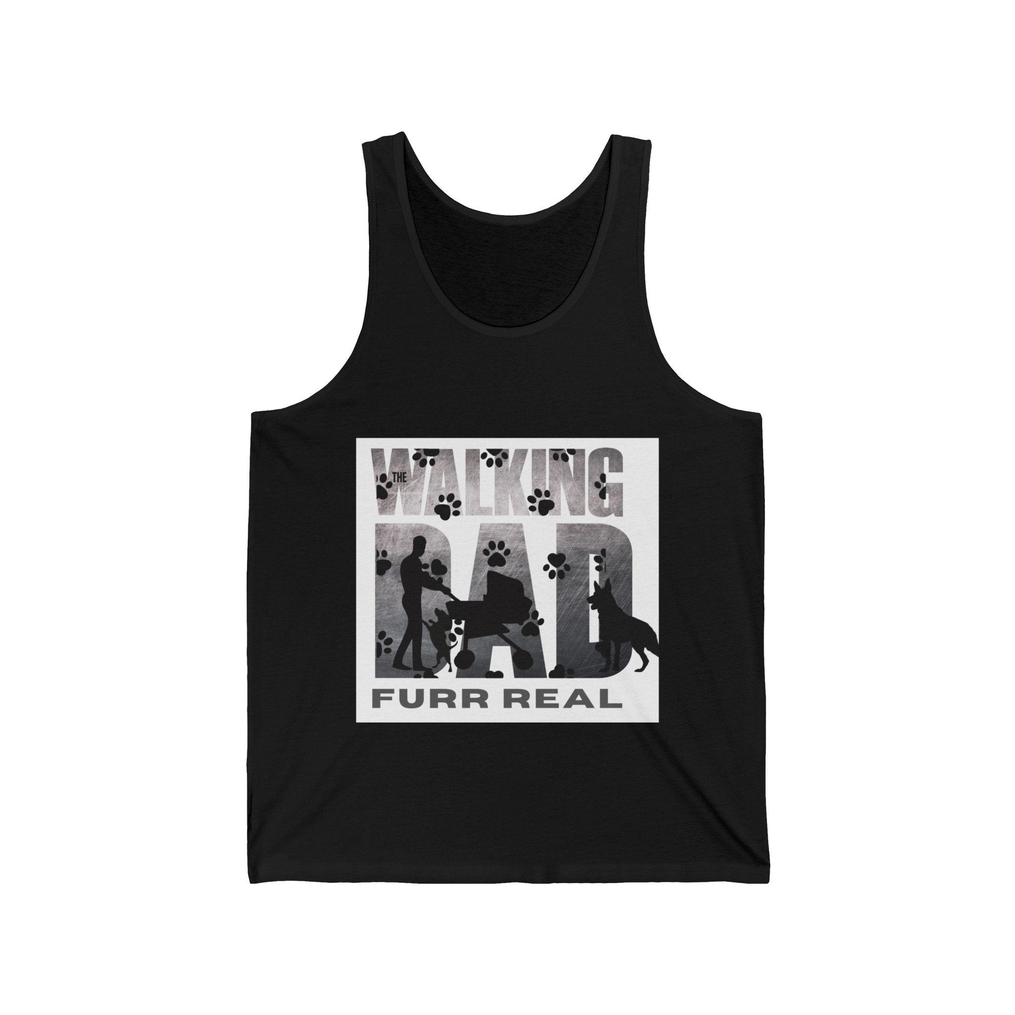 Walking Dad Unisex Jersey Tank M - 2XL White