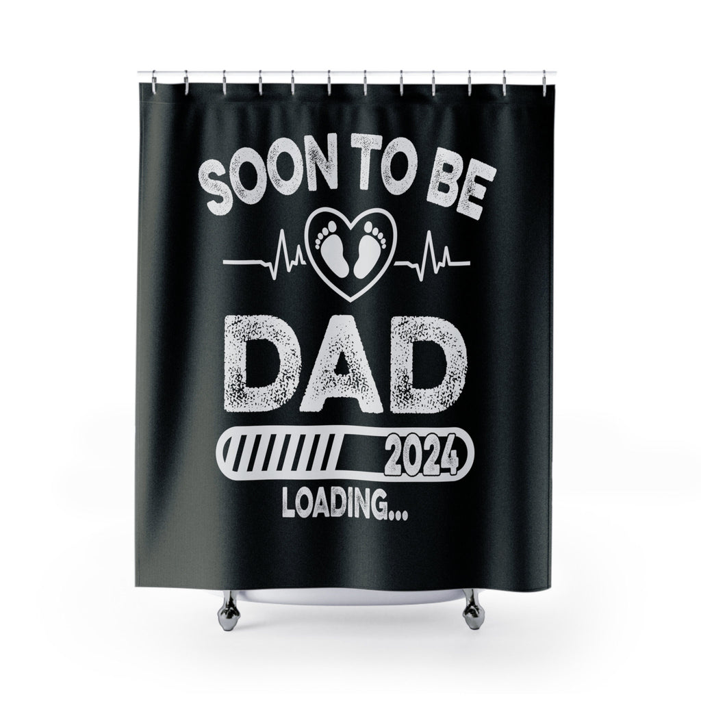 Loading Soon to Be Dad 2024 Shower Curtain Black