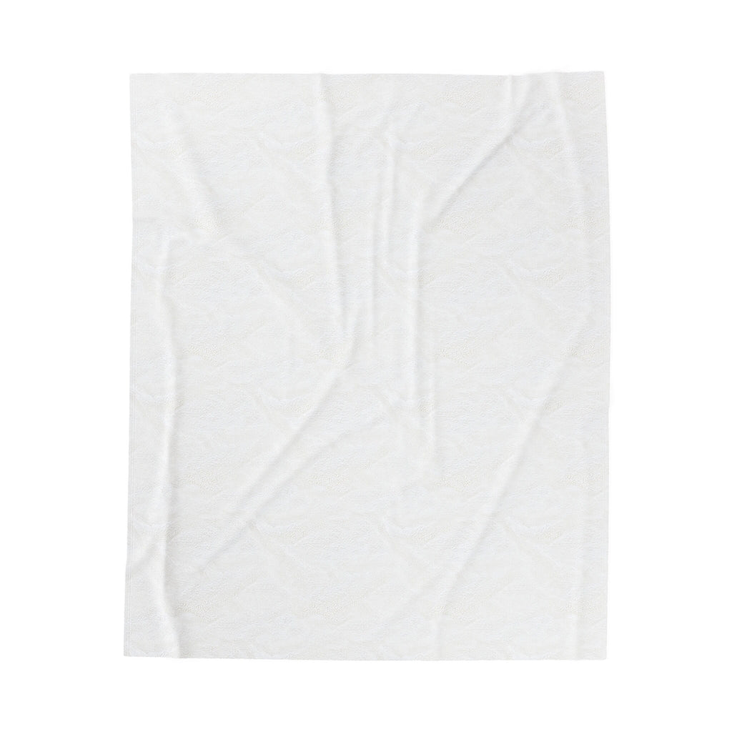 Shabby Rustic Chic White Horse Cottage Plush Blanket
