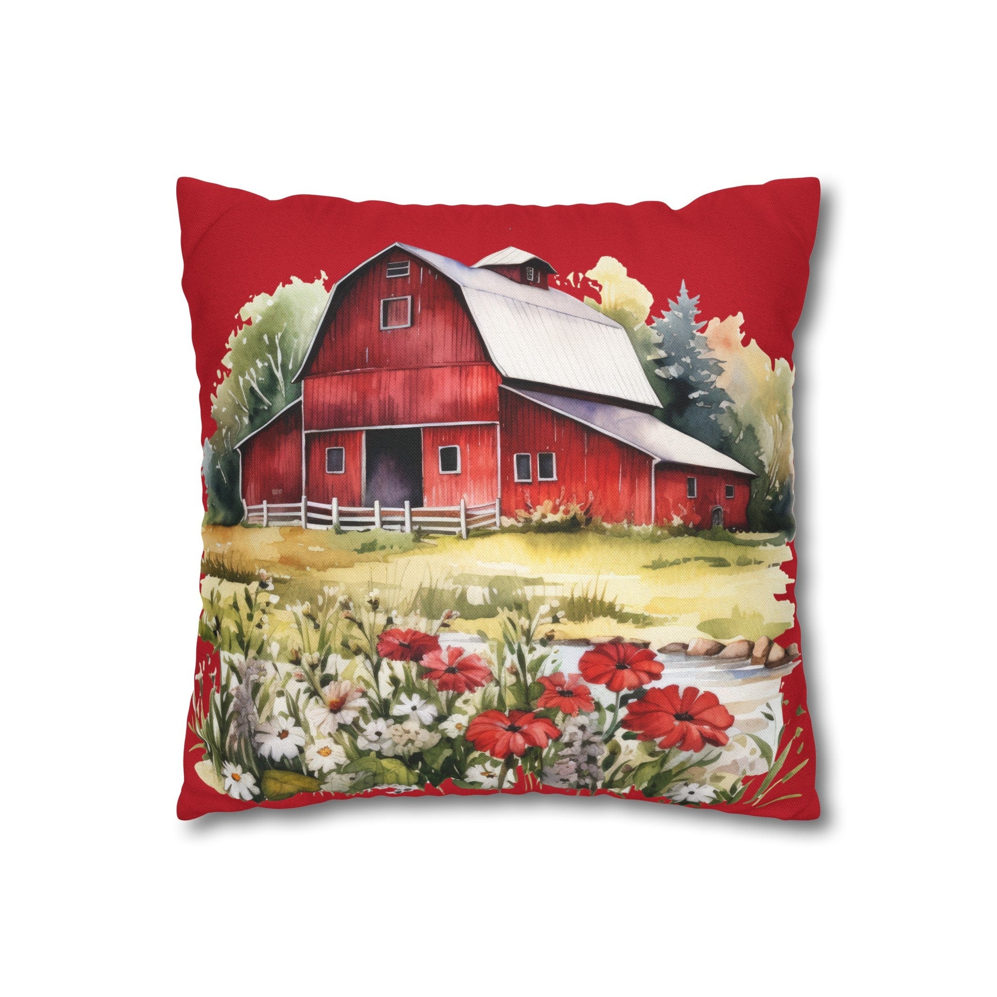 Red Barn Countryside Luxury Spun Polyester Pillowcase