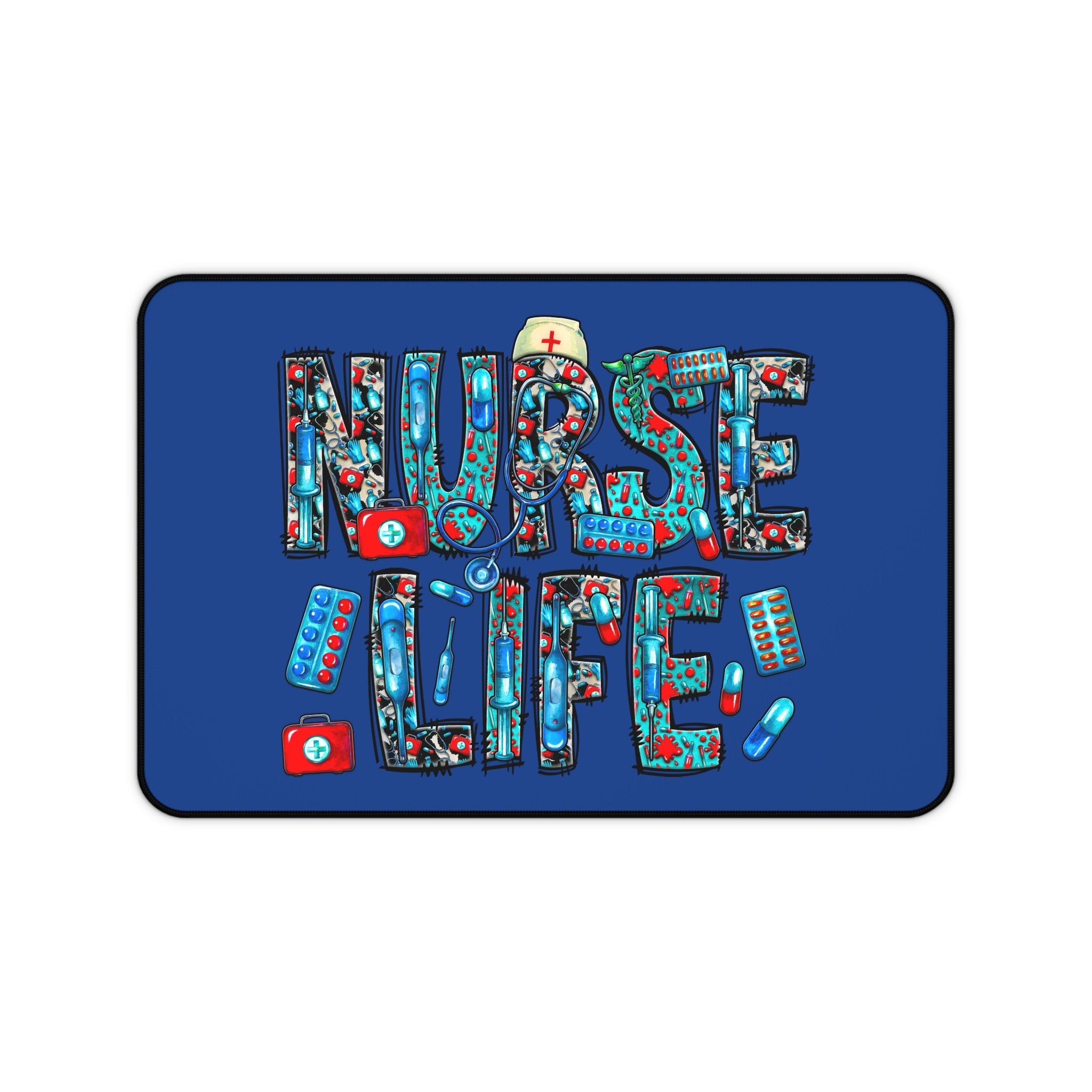 Blue Nurse Life Desk Mat - Perfect Gift for Healthcare Heroes!