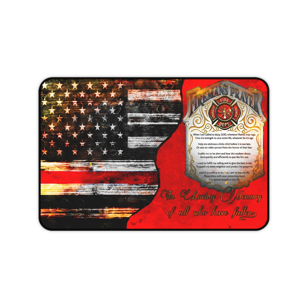 Fireman's Prayer Desk Mat - Perfect Gift for Fireman Heroes!