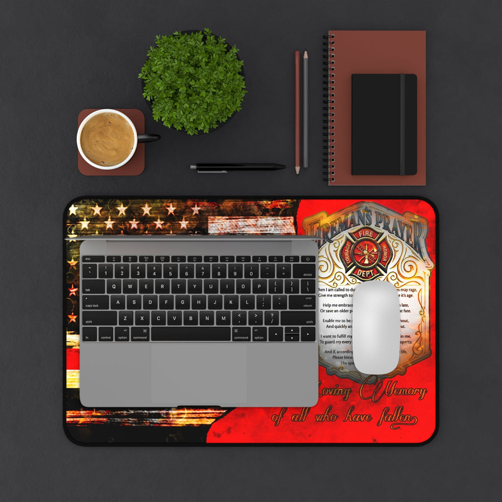 Fireman's Prayer Desk Mat - Perfect Gift for Fireman Heroes!