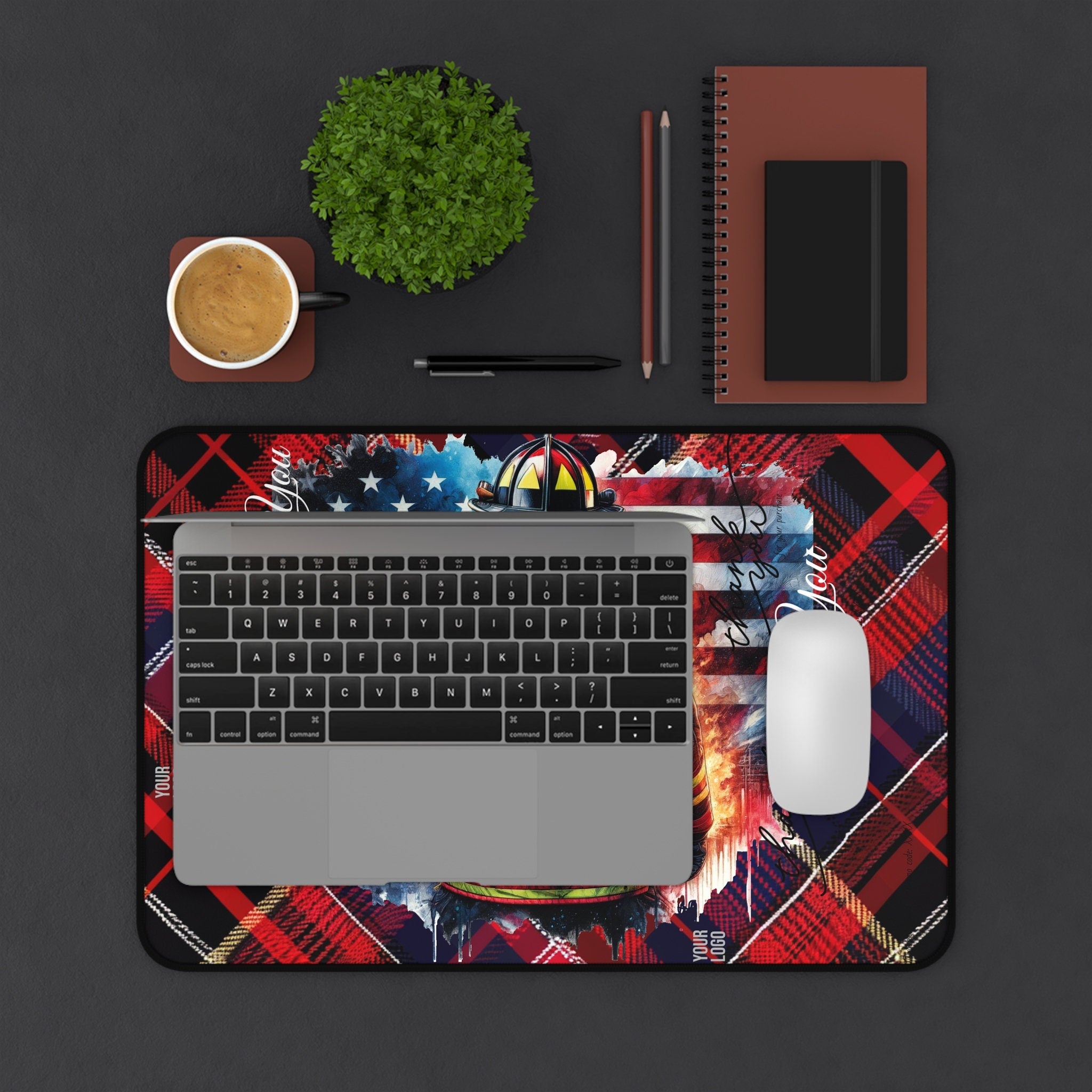 Thank You Fireman's Desk Mat - Perfect Gift for Fireman Heroes!