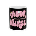 Your Name "Labor and Delivery Nurse"  Mug, (11oz, 15oz) Black