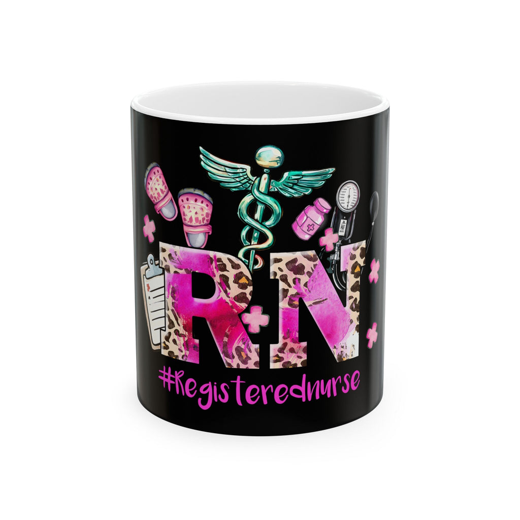 Your Name "Registered Nurse"  Mug,  (11oz, 15oz) Black