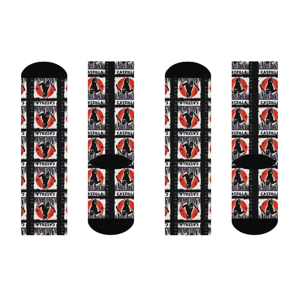 Catzilla Furr Real Unisex Cushioned Crew Socks