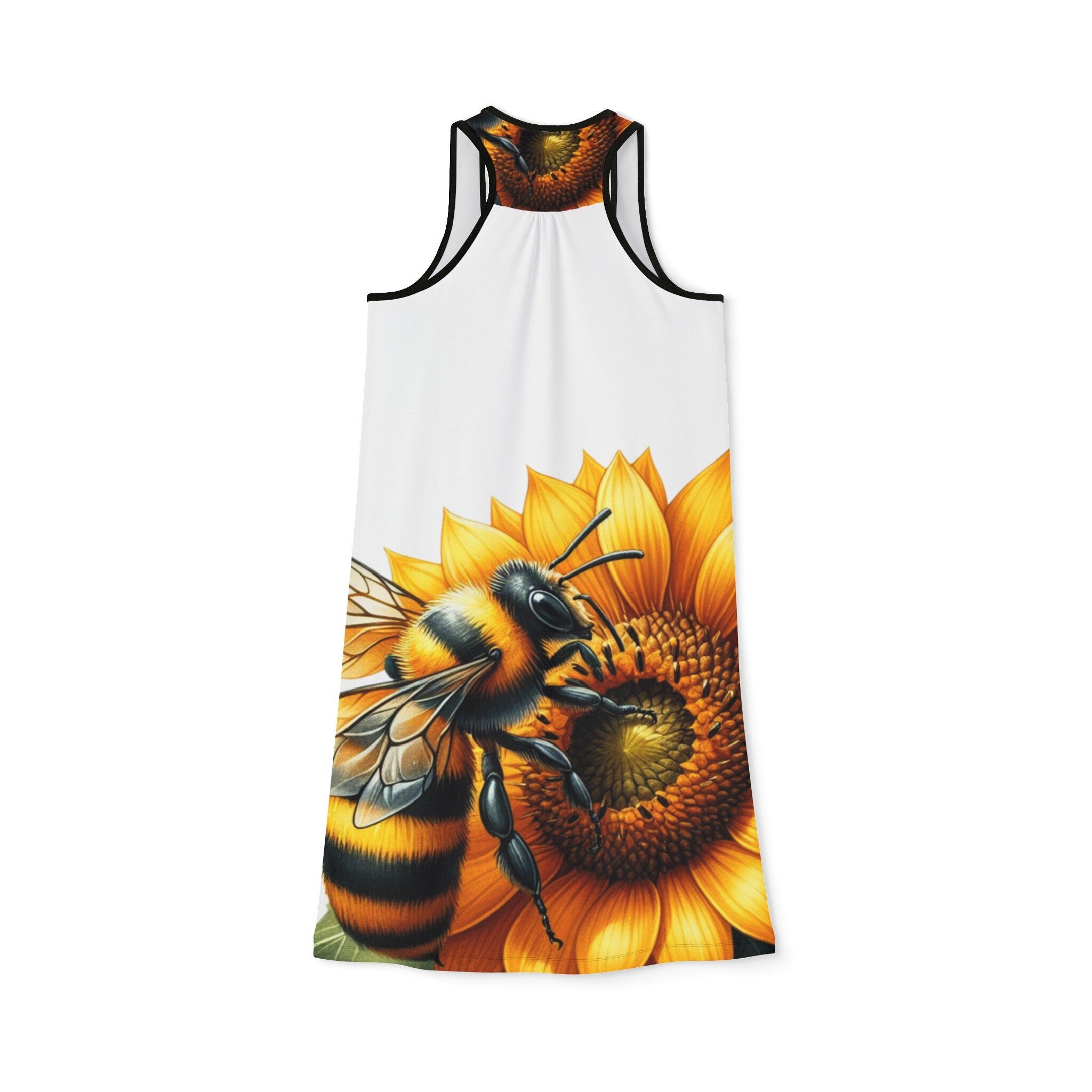 Bee With Sunflower Women's Racerback Dress