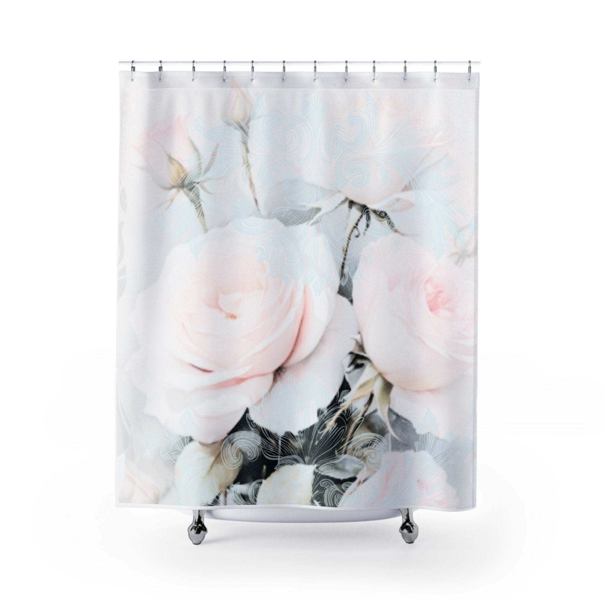 EXtreme Pastels Rose Shabby Shower Curtain