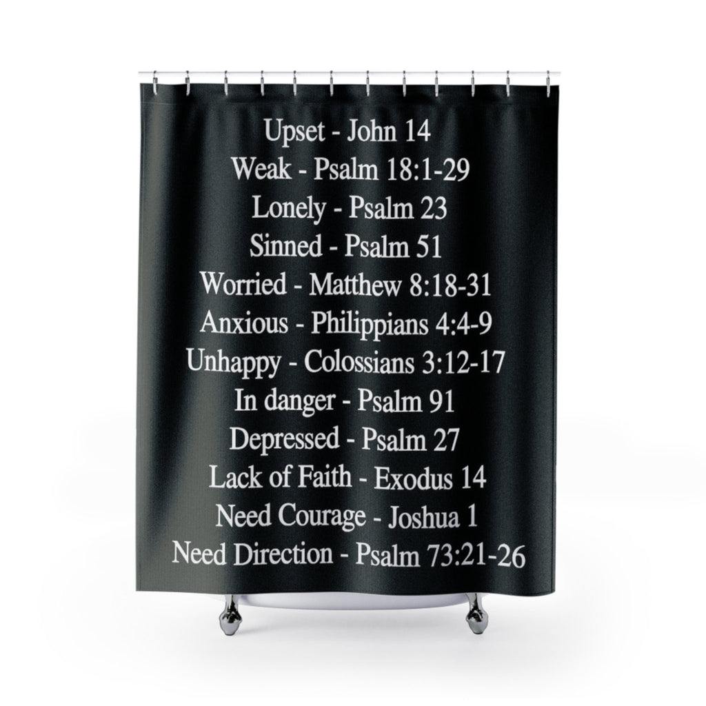 Directional Bible Verses  Shower Curtain