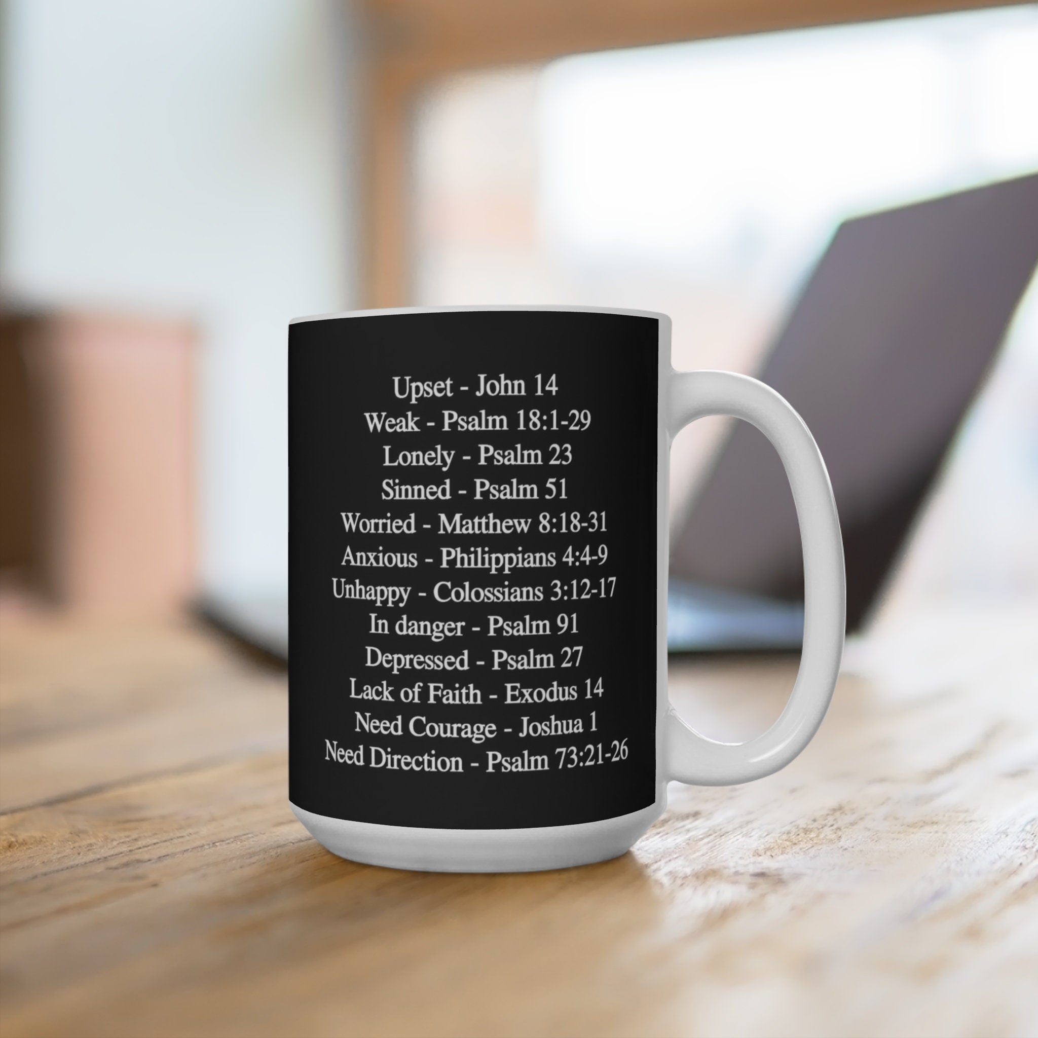 Directional Bible Verses 15 oz Mug