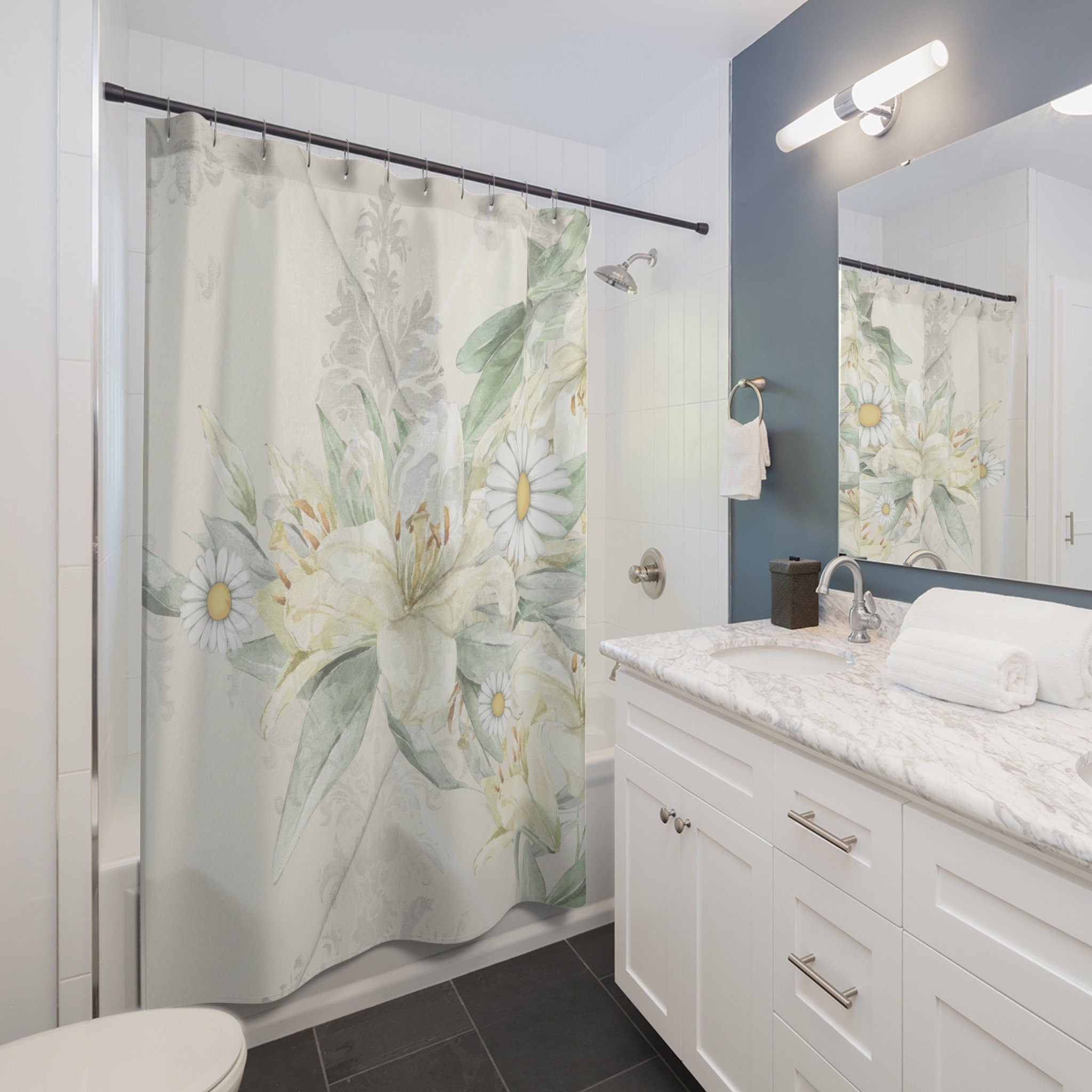 Envelope Cottage Shabby Style Shower Curtain