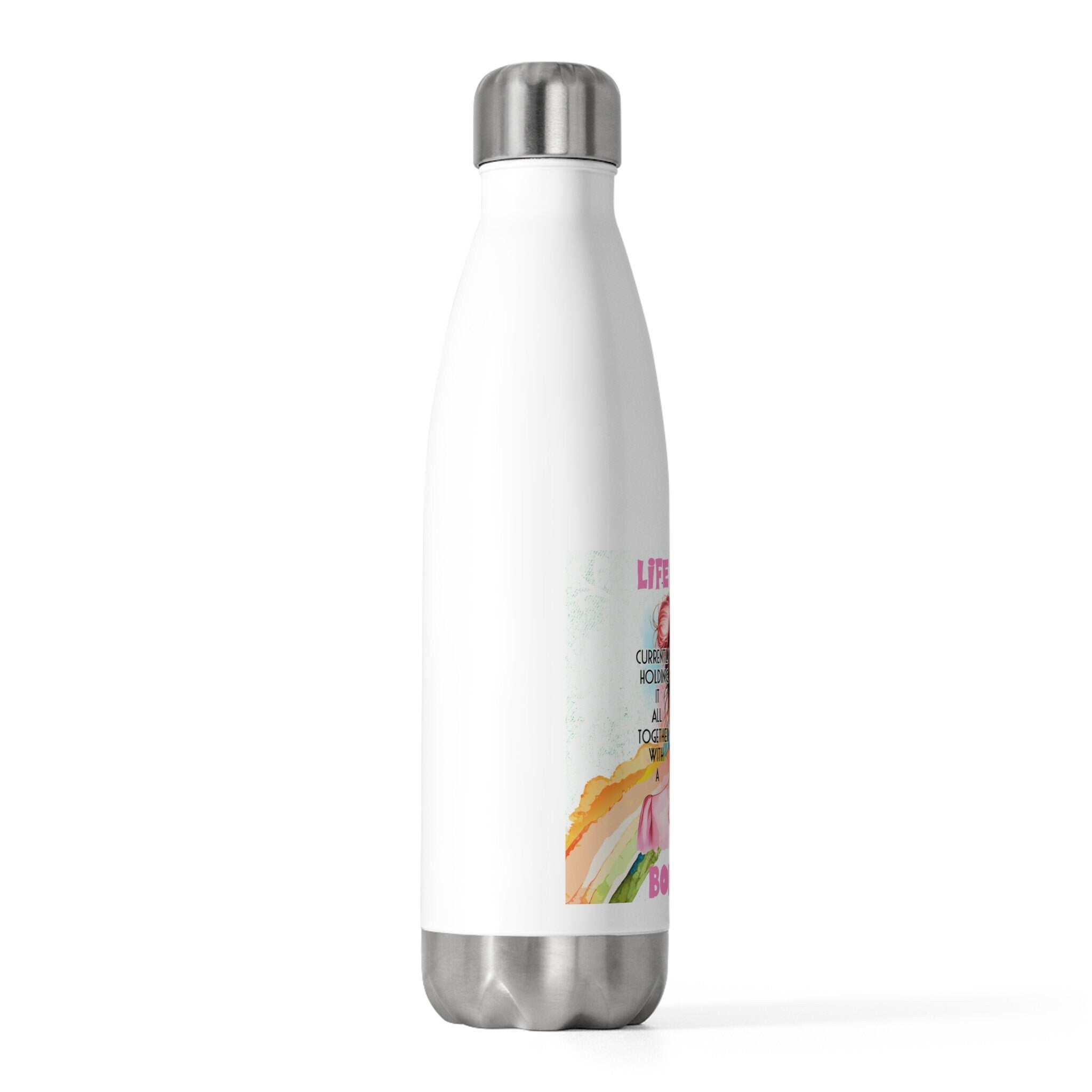 20 oz Life Status Bubble Gum Woman Insulated 20oz Bottle