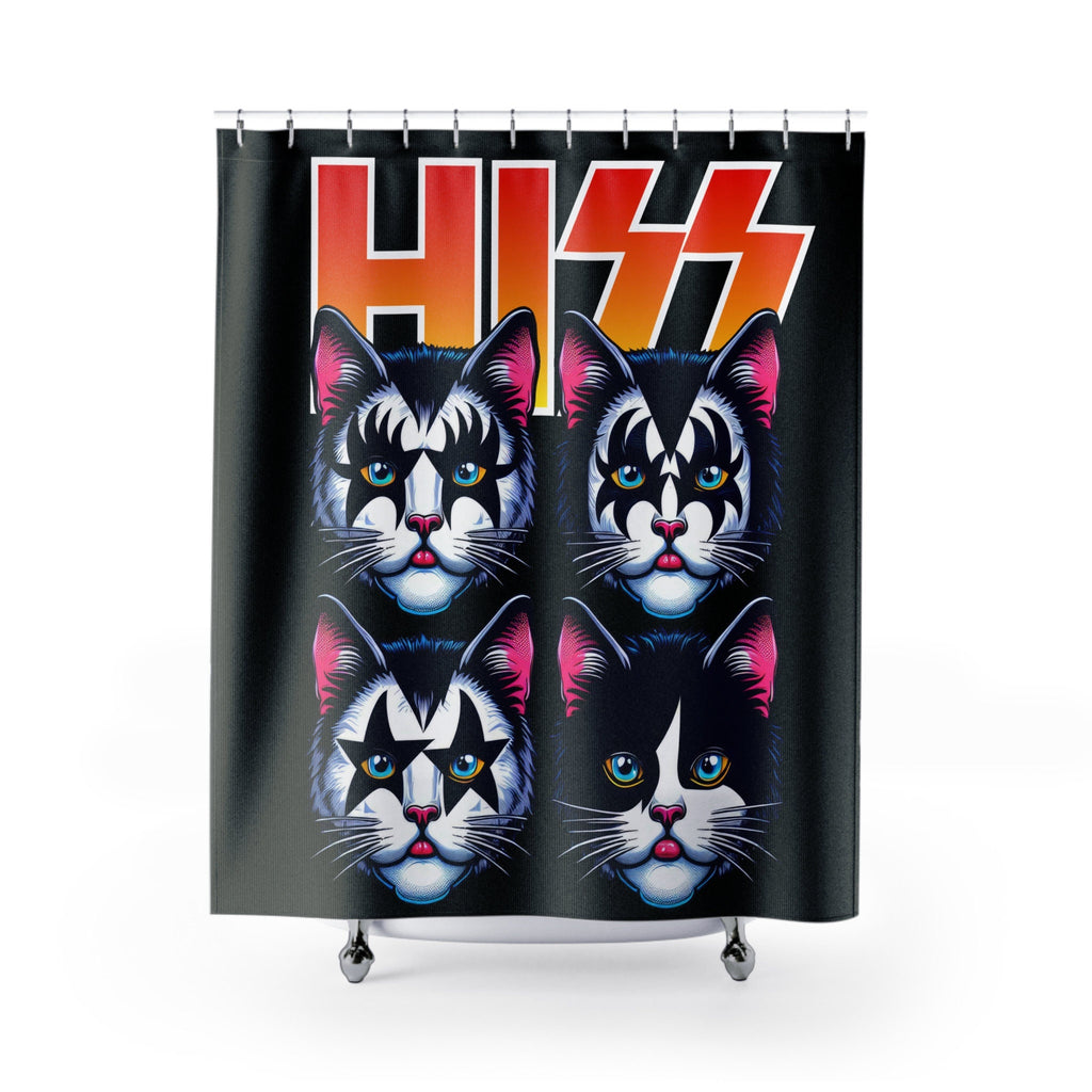 HISS Feline Rock Culture Tribute Shower Curtain
