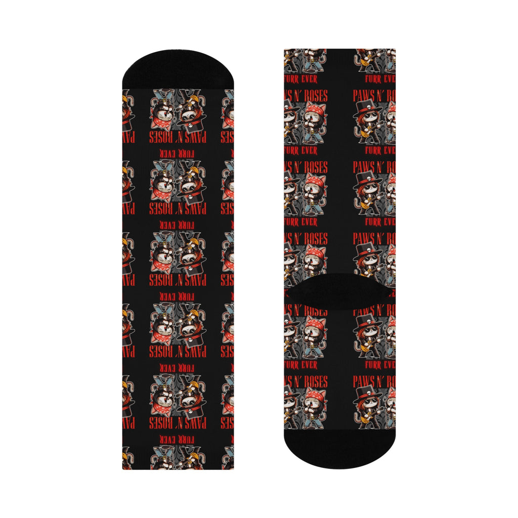 Paws N Roses Unisex Cushioned Crew Socks