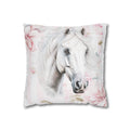 Luxury Spun Polyester Shabby Chic White Stallion Cottage Pillowcase