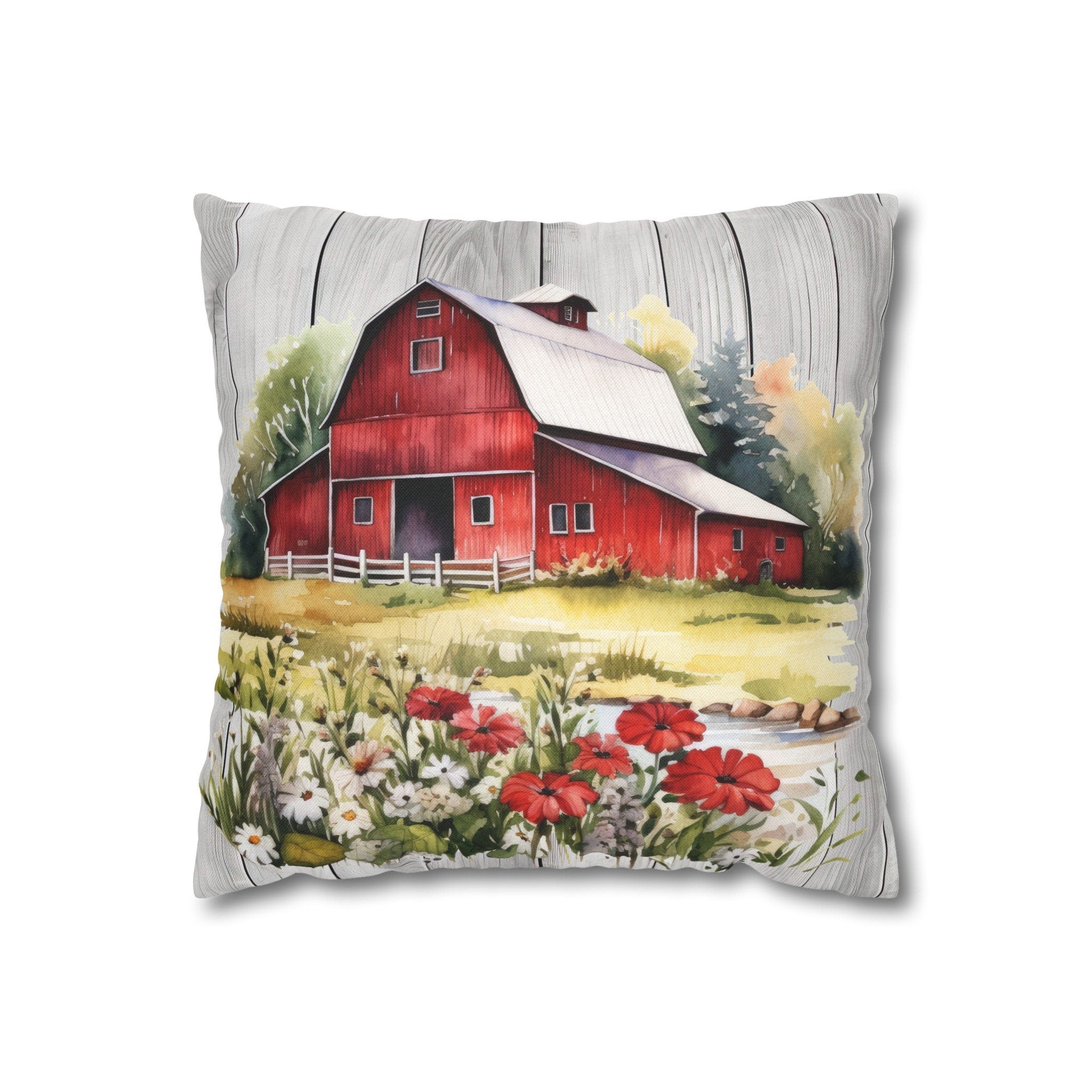 Red Barn Countryside Luxury Spun Polyester Pillowcase