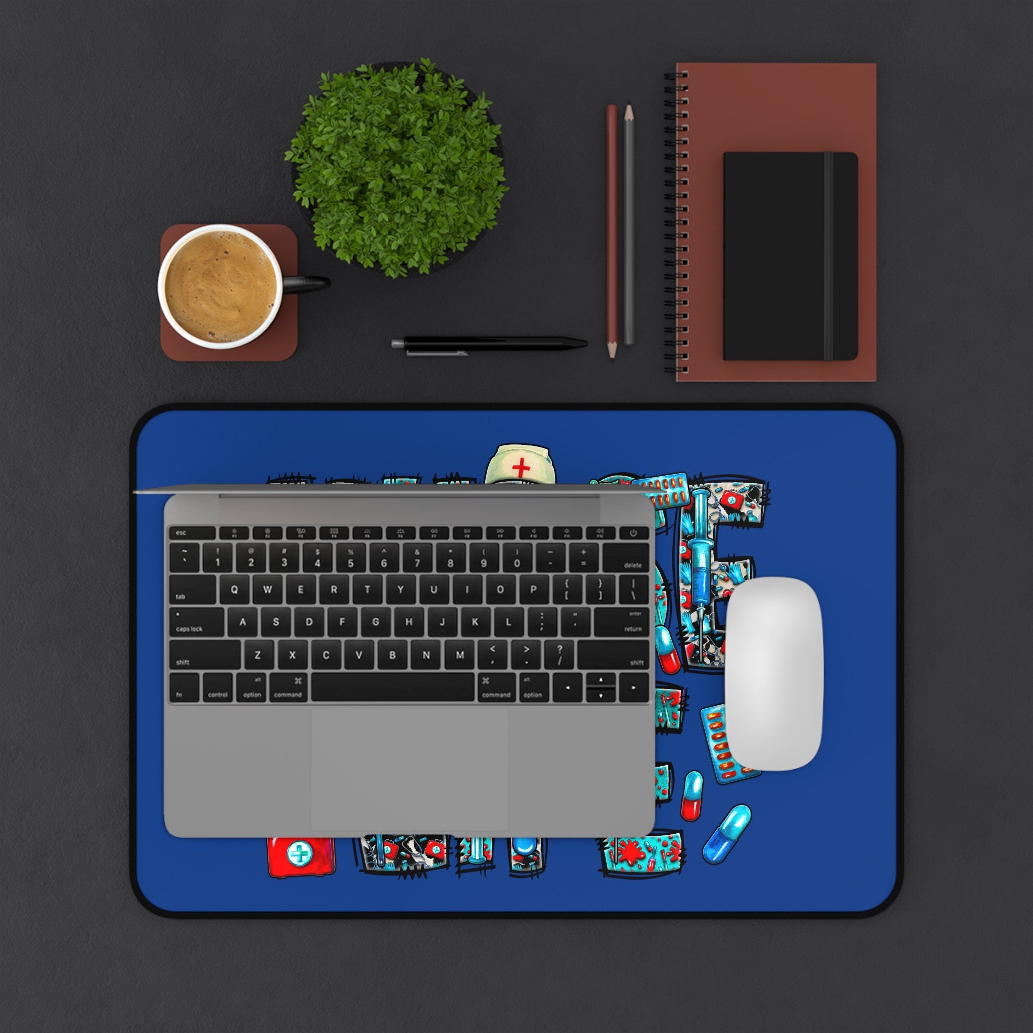 Blue Nurse Life Desk Mat - Perfect Gift for Healthcare Heroes!